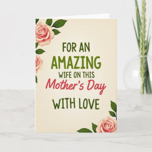 Süße Mama mit Rosen Tag Karte
