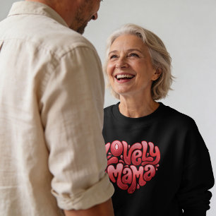 Süße Mama rote Bubble-Letter T-Shirt