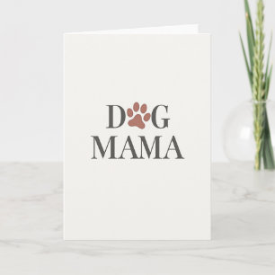 Süße Mama Tag Pfotenabdruck Karte