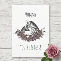 Süße Mama und Baby Zebra Frohen Muttertag