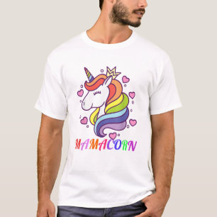 Süße Mamacorn-Einhorn-Mama-Geburtstags-Outfit-Rege T-Shirt