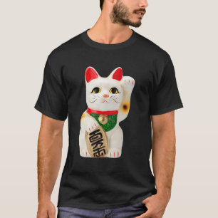 Süße Maneki Neko Chinesische Glückskatze Japanisch T-Shirt