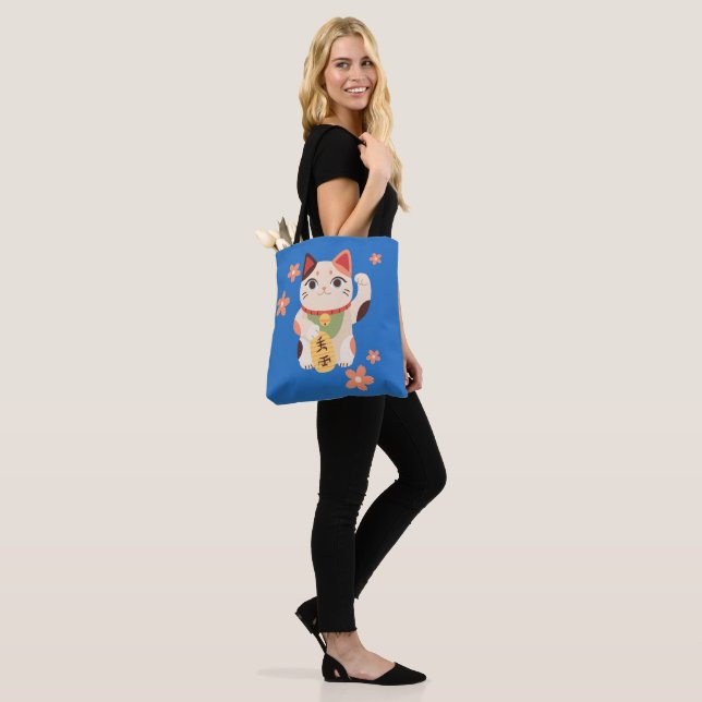 Süße Maneki Neko Glückskatze (Am Model)