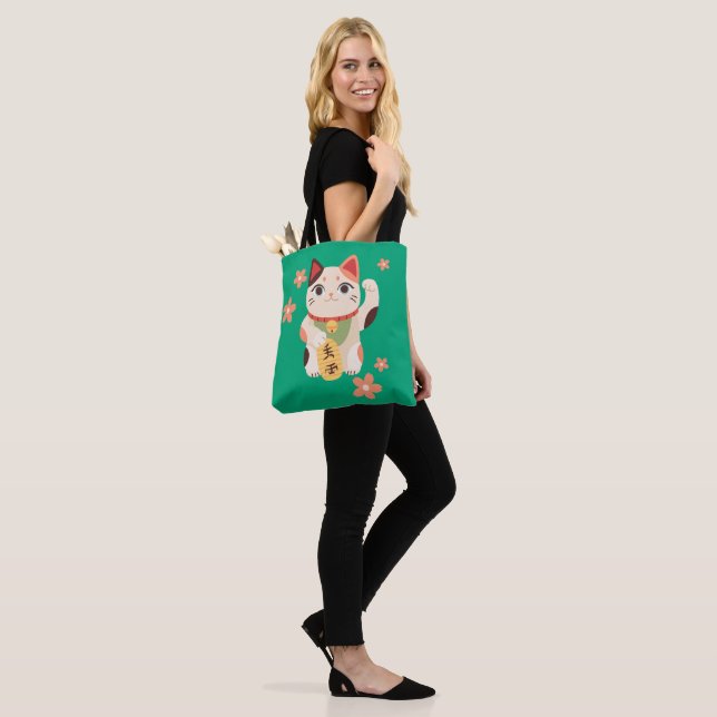 Süße Maneki Neko Glückskatze (Am Model)