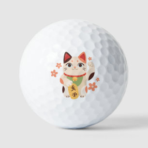 Süße Maneki Neko Lucky Cat Golfbälle
