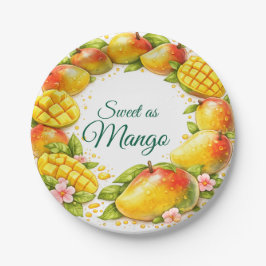 Süße Mango Tropische Früchte Papier Teller