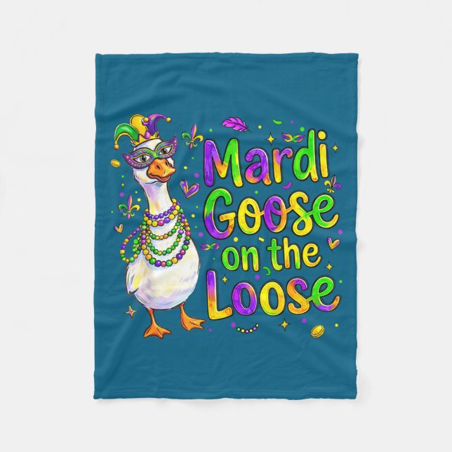 Süße Mardi-Gans Lose Karnevalsumzug Fleecedecke (Vorderseite)
