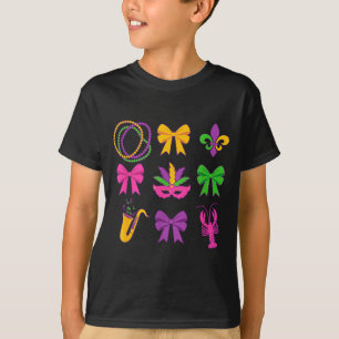 Süße Mardi Gras Coquette-Schleifen  T-Shirt
