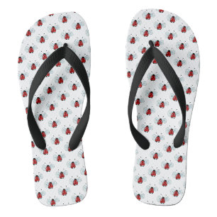 Süße Marienkäfer-Illustration Flip Flops
