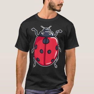 Süße Marienkäfer-Illustration Liebhaber Geschenke T-Shirt