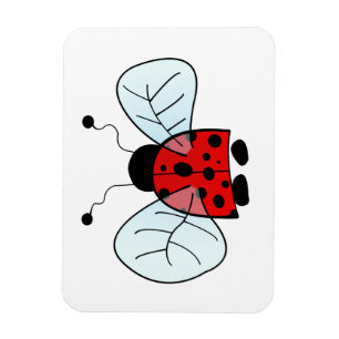 Süße Marienkäfer-Illustration Magnet