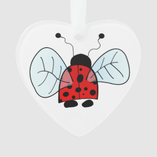 Süße Marienkäfer-Illustration Ornament