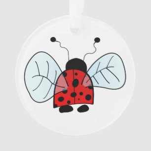 Süße Marienkäfer-Illustration Ornament