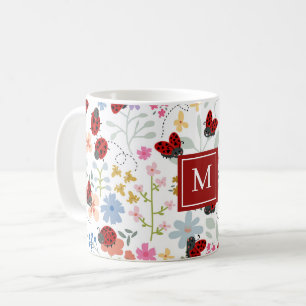 Süße Marienkäfer Wildblumen Verspieltes Florales M Kaffeetasse