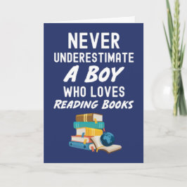 Süße marineblaue Buchlesekarten für Baby Jungen Ki Karte