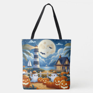 Süße, maritime/strandnahe Halloween-Geister/Kürbis
