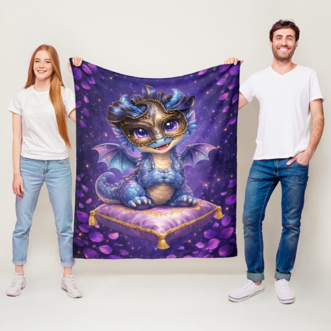 Süße Masken-Drache-Fliesdecke Fleecedecke (Beispiel)