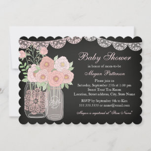 Süße Mason-Glas-Tafel-Baby-Shower-Einladung Einladung