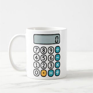 Süße Mathe-Rechner-Tasse für Kinder und Lehrer Kaffeetasse