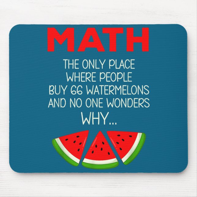 Süße Mathe-Wassermelonen-Rechenwitz-Lehrerin Mousepad (Vorne)