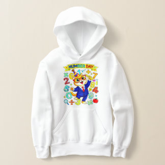 Süße Mathe-Zahlen-Maus-Zahl-Tag-Hoodie-Kinder-UK Hoodie