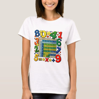 Süße Mathe Zahlen Rechner Cartoon T-Shirt Kinder