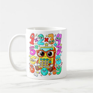 Süße Mathe-Zahlen-Rechner-Tasse für Kinder Kaffeetasse