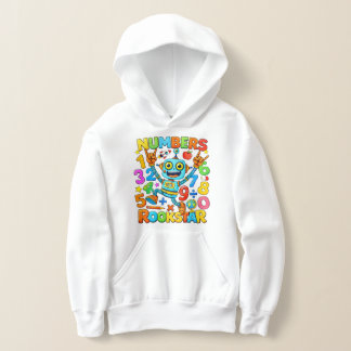 Süße Mathe-Zahlen Rockstar-Cartoon-Kapuzenpullover Hoodie