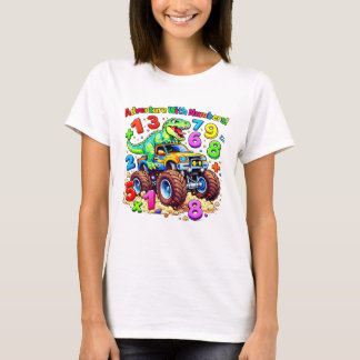 Süße Mathe Zahlen Traktor Cartoon T-Shirt Kinder U