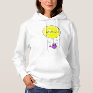 Süße Maus in Gießkanne mit Ballon Cartoon Hoodie
