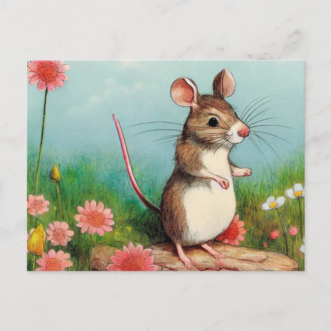 Süße Maus Postkarte (Vorderseite)