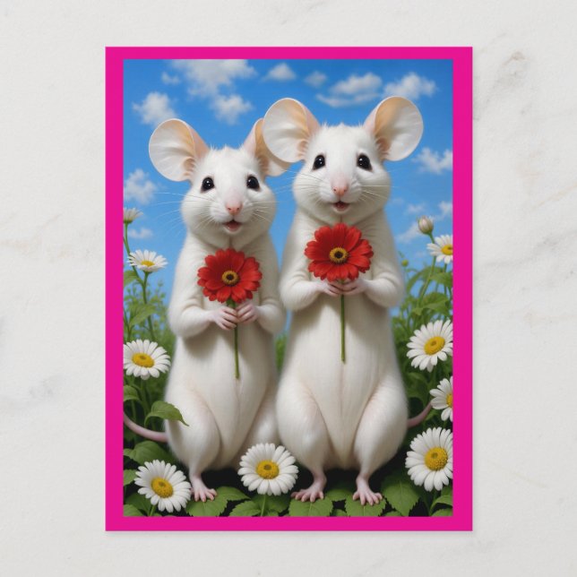 süsse Mäuse Postkarte (Vorderseite)