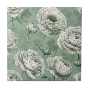 Süße mediterrane Ranunculus-Fliesen im Spa-Stil Fliese