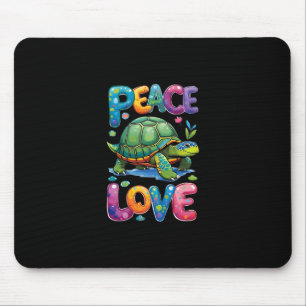 Süße Meeresschildkröte Frieden Liebe Schildkröten Mousepad