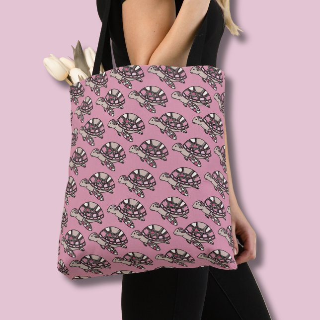 Süße Meeresschildkröte rosa (Sea Turtle Pink tote bag)