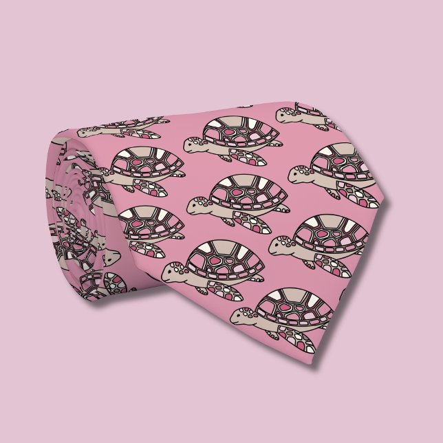 Süße Meeresschildkröte rosa Krawatte (Sea Turtle Pink tie )