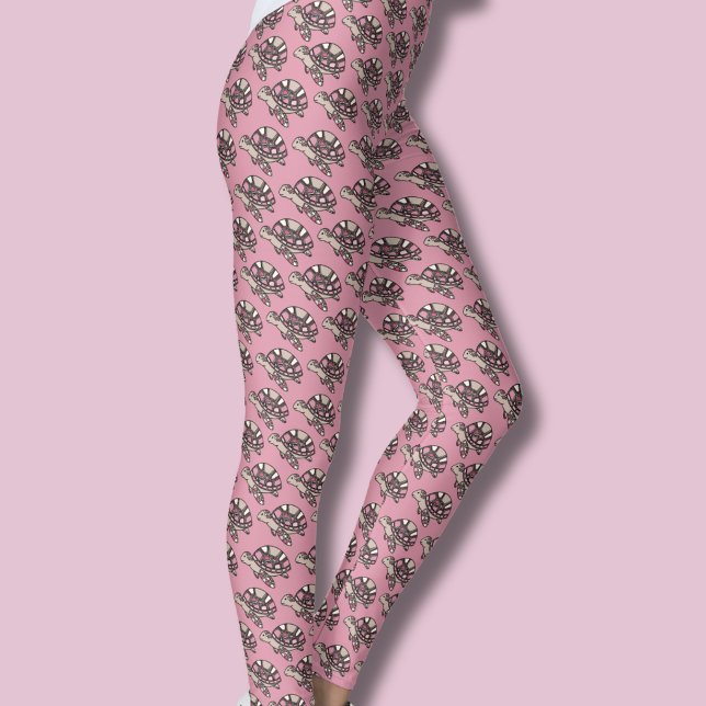 Süße Meeresschildkröte rosa Leggings (Sea Turtle Pink leggings)