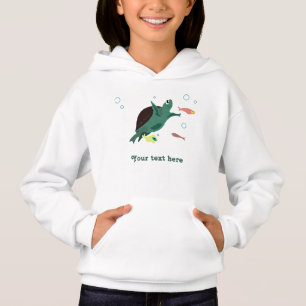 Süße Meeresschildkröte Unter dem Meer Kunst Hoodie