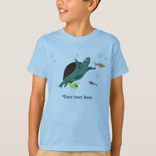 Süße Meeresschildkröte Unterwasser-Kunst T-Shirt