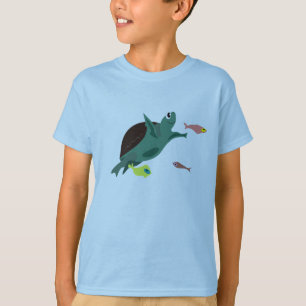 Süße Meeresschildkröte Unterwasser-Kunst T-Shirt