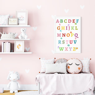 Süße Meerestiere Alphabet Kinderzimmerposter für K Poster