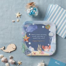 Süße Meerestiere in Wasserfarbe Blau - Cute Sea Yo
