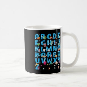 Süße Meerestiere Lustiges Alphabet Sommer Abcs Rüc Kaffeetasse
