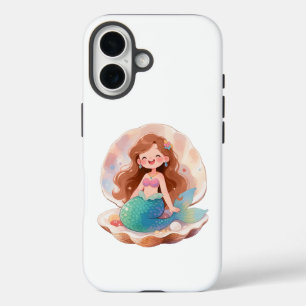 Süße Meerjungfrau Ästhetik Sticker Pastell Ozean M iPhone 16 Hülle
