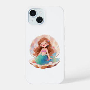 Süße Meerjungfrau Ästhetik Sticker Pastell Ozean M iPhone 15 Hülle