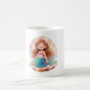 Süße Meerjungfrau Ästhetik Sticker Pastell Ozean M Kaffeetasse