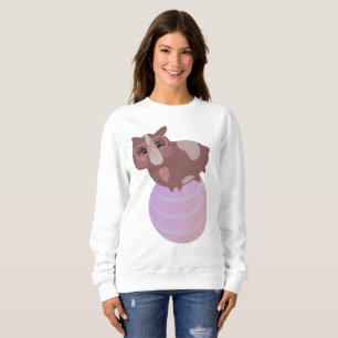Süße Meerschweinchen-Fitness-Illustration Sweatshirt
