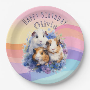 Süße Meerschweinchen Hübsches Bild Alles Gute zum  Pappteller