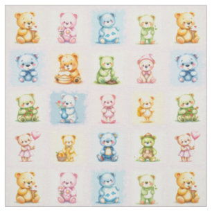 Süße Mehrfach-Teddybär-Collage und Spielzeuge naht Stoff