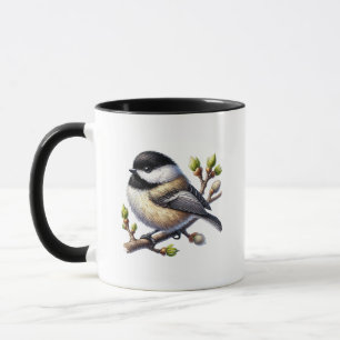 Süße Meisen-Vogelliebhaber-Monogramm Tasse